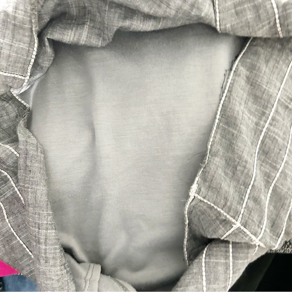 Max Studio Gray Cotton Pleated Smocked Dress Scoop Neckline 3/4 Sleeves Lined 🩶 - Picture 11 of 13